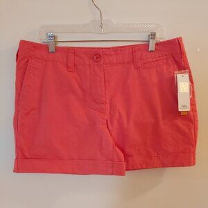 DALIA LABEL LADIES SHORTS PINK. NEW WITH TAGS SIZE 12. 100% COTTON. CHINO STYLE